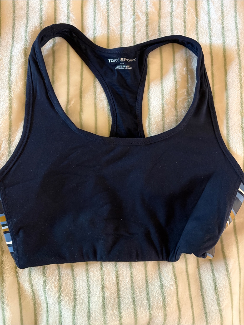 Nwot Tory Sport Women's Navy Racerback Sports Bra Size M